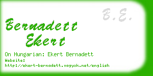 bernadett ekert business card